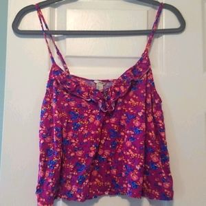 Flouncy floral crop top